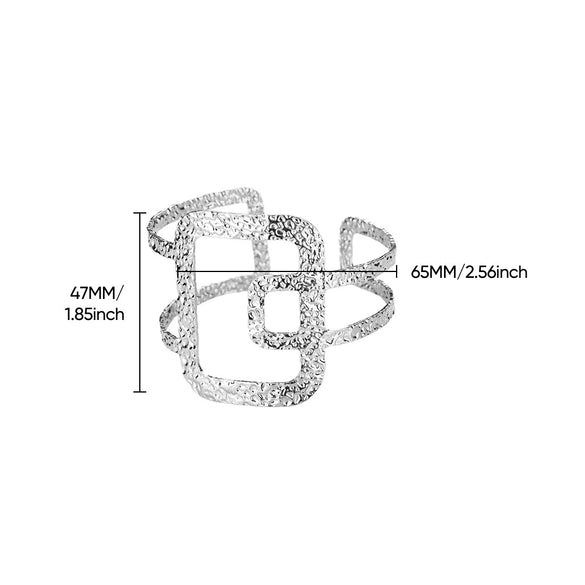 Wholesale Stainless Steel Wide Open Bracelet With Hiphop Style 18K Gold Plated