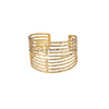 Wholesale Stainless Steel Wide Open Bracelet With Hiphop Style 18K Gold Plated
