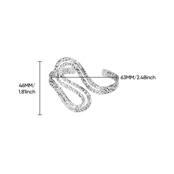 Wholesale Stainless Steel Wide Open Bracelet With Hiphop Style 18K Gold Plated