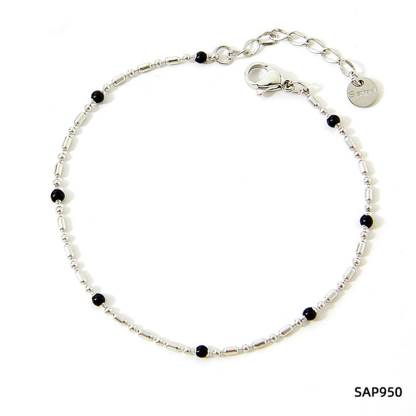 Wholesale Stainless Steel Women's Bracelet Set With Exaggerated Design Sense Wheat Chain Stitching Rhombus Pattern And Electroplating