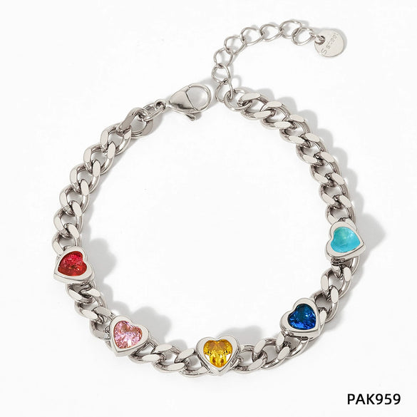 Wholesale Stainless Steel Women's Bracelet Set With Exaggerated Design Sense Wheat Chain Stitching Rhombus Pattern And Electroplating