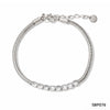 Wholesale Stainless Steel Women's Bracelet Set With Exaggerated Design Sense Wheat Chain Stitching Rhombus Pattern And Electroplating
