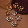 Wholesale Stainless Steel Women's Earrings Fashionable Light Luxury Geometric 18K Vacuum Goldplated With Diamond Embedded