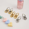Wholesale Stainless Steel Women's Earrings Geometric Design Electroplated
