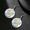 Wholesale Stainless Steel Women's Earrings Geometric Drop Shape Electroplating Letter Style
