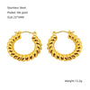 Wholesale Stainless Steel Women's Earrings Geometric Spiral Design Retro Electroplated Light Luxury Fashion