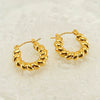 Wholesale Stainless Steel Women's Earrings Geometric Spiral Design Retro Electroplated Light Luxury Fashion