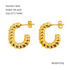 Wholesale Stainless Steel Women's Earrings Geometric Spiral Design Retro Electroplated Light Luxury Fashion