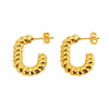 Wholesale Stainless Steel Women's Earrings Geometric Spiral Design Retro Electroplated Light Luxury Fashion
