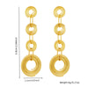Wholesale Stainless Steel Women's Earrings Gold Plated Love Tassel With Heart Drop Geometric Pattern