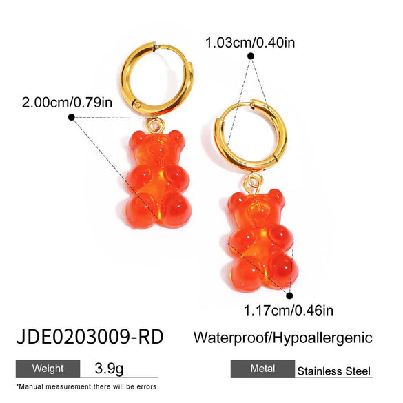 Wholesale Stainless Steel Women's Earrings With Animal And Fruit Patterns Electroplated In Youth Hot Girl Style