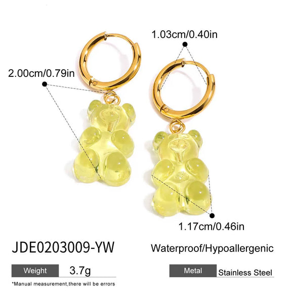 Wholesale Stainless Steel Women's Earrings With Animal And Fruit Patterns Electroplated In Youth Hot Girl Style