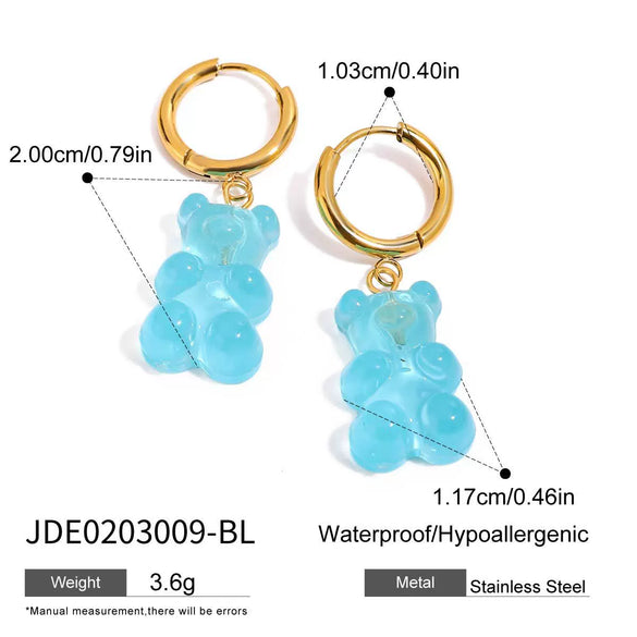 Wholesale Stainless Steel Women's Earrings With Animal And Fruit Patterns Electroplated In Youth Hot Girl Style