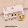 Wholesale Stainless Steel Women's Fashion Earrings With Geometric Square Heart Flower And Drop Shapes Set With Diamonds