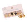 Wholesale Stainless Steel Women's Fashion Earrings With Geometric Square Heart Flower And Drop Shapes Set With Diamonds