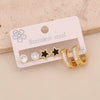 Wholesale Stainless Steel Women's Fashion Earrings With Geometric Square Heart Flower And Drop Shapes Set With Diamonds