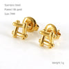 Wholesale Stainless Steel Women's Fashion Earrings With Heart Pattern And Electroplating Treatment