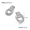 Wholesale Stainless Steel Women's Fashion Geometric Wave Electroplated Earrings