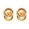 Wholesale Stainless Steel Women's Fashion Geometric Wave Electroplated Earrings
