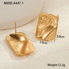 Wholesale Stainless Steel Women's Fashion Geometric Wave Electroplated Earrings