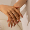 Wholesale Stainless Steel Women's Geometric Style Electroplated Plain Ring Jewelry