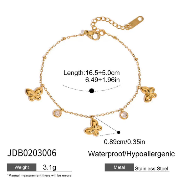 Wholesale Stainless Steel Women's Love Zircon Bracelet With Geometric Pattern And Electroplating