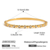 Wholesale Stainless Steel Women's Love Zircon Bracelet With Geometric Pattern And Electroplating