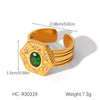 Wholesale Stainless Steel Women's Ring With Geometric Pattern Heart And Sixpointed Star Shape Inlaid Zirconia