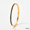 Wholesale Stainless Steel Women's Sweet Fresh Non Fading Narrow Half Ring Full Diamond Buckle Electroplated Bracelet