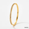 Wholesale Stainless Steel Women's Sweet Fresh Non Fading Narrow Half Ring Full Diamond Buckle Electroplated Bracelet