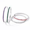 Wholesale Stainless Steel Women's Sweet Fresh Non Fading Narrow Half Ring Full Diamond Buckle Electroplated Bracelet
