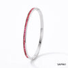 Wholesale Stainless Steel Women's Sweet Fresh Non Fading Narrow Half Ring Full Diamond Buckle Electroplated Bracelet