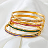 Wholesale Stainless Steel Women's Sweet Fresh Non Fading Narrow Half Ring Full Diamond Buckle Electroplated Bracelet
