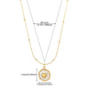 Wholesale Stainless Steel Women's Sweet Love Heart Electroplated Clavicle Necklace Jewelry