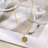 Wholesale Stainless Steel Women's Sweet Love Heart Electroplated Clavicle Necklace Jewelry
