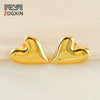 Wholesale 316L Stainless Steel Women's Three Dimensional Heart Shaped Electroplated Earrings