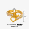 Wholesale Stainless Steel Wrench Ring Women's Retro Style 18K Gold Plated