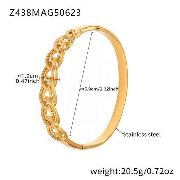 Wholesale Stainless Steel Zircon Bracelet Fashion Ol Style With Electroplating