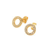 Wholesale Stainless Steel Zircon Earrings Electroplated For Women Geometric Style