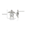 Wholesale Stainless Steel Zircon Earrings With French Pearl Bow Tie Pattern And Electroplating For Women