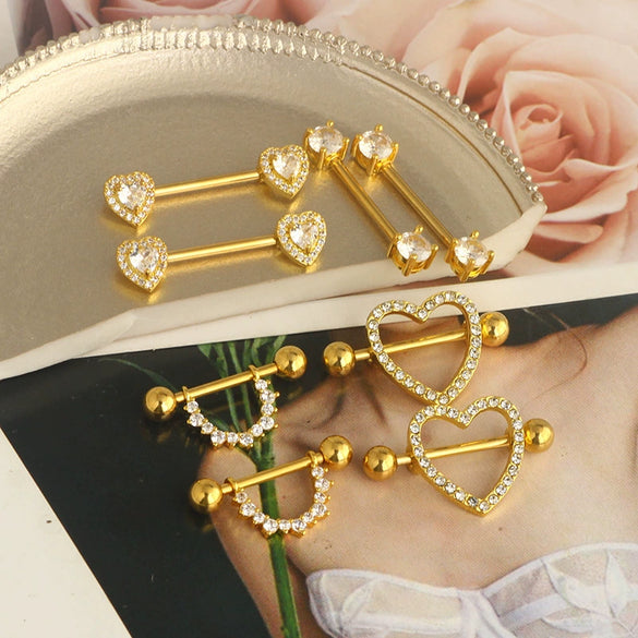 Wholesale Stainless Steel Zircon Geometric Retro Breast Jewelry With Electroplating Treatment