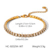 Wholesale Stainless Steel Zircon Heart Shape Flower Geometric Women's Bracelet