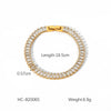 Wholesale Stainless Steel Zircon Heart Shape Flower Geometric Women's Bracelet