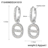 Wholesale 316L Stainless Steel Zircon Inlaid Heart Geometric Electroplated Light Luxury Hollow Earrings For Women