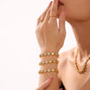 Wholesale 316L Stainless Steel Zircon Necklace Bracelet Set For Women With Electroplating Love Stitching And Star Shape