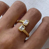 Wholesale Stainless Steel Zircon Open Ring For Women With Electroplating Treatment And Elegant Design Sense