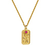 Wholesale Stainless Steel Zircon Pendant Necklace With Square Sun Star Stamp 18K Vacuum Electroplated Gold For Women Personality Style