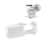 Wholesale Stainless Steel Zircon Rhinestone Disposable Ear Piercing Device With Flower Pattern And Electroplating Treatment