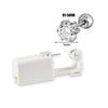 Wholesale Stainless Steel Zircon Rhinestone Disposable Ear Piercing Device With Flower Pattern And Electroplating Treatment