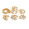 Wholesale Stainless Steel Zircon Ring For Women With Geometric Design And Electroplating